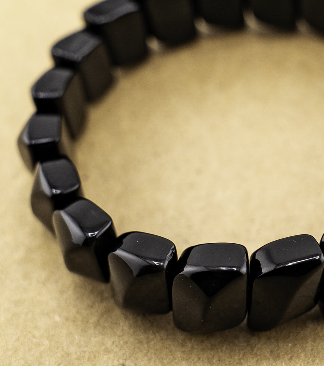 Black Obsidian Tooth Bracelet